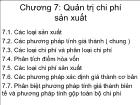 Bài giảng Chương 7: Quản trị chi phí sản xuất