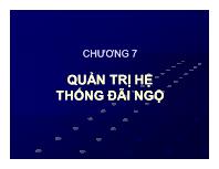 Bài giảng Chương 7 : Quản trị hệ thống đãi ngộ