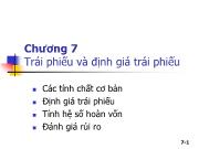 Bài giảng Chương 7: Trái phiếu và định giá trái phiếu