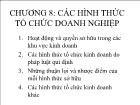 Bài giảng Chương 8: Các hình thức tổ chức doanh nghiệp