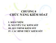 Bài giảng Chương 8: Chức năng kiểm sóat