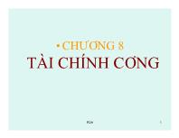 Bài giảng Chương 8: Tài chính công (tiếp theo)