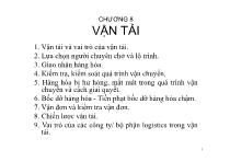 Bài giảng Chương 8: Vận tải