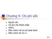 Bài giảng Chương 9: Chi phí vốn