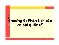 Bài giảng Chương 9: Phân tích các cơ hội quốc tế