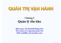 Bài giảng Chương 9: Quản lý tồn kho