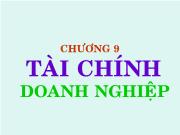 Bài giảng Chương 9: Tài chính doanh nghiệp