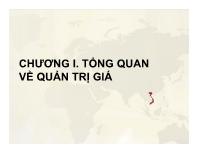 Bài giảng Chương I: Tổng quan về quản trị giá