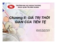 Bài giảng Chương II: Giá trị thời gian của tiền tệ