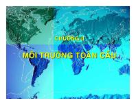 Bài giảng Chương II: Môi trường toàn cầu