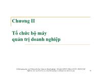 Bài giảng Chương II: Tổ chức bộ máy quản trị doanh nghiệp