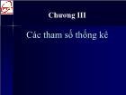 Bài giảng Chương III: Các tham số thống kê