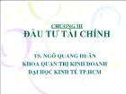 Bài giảng Chương III: Đầu tư tài chính