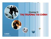 Bài giảng Chương III: Thị trường tài chính