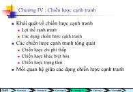 Bài giảng Chương IV : Chiến lược cạnh tranh