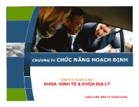 Bài giảng Chương IV: Chức năng hoạch định