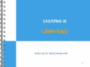 Bài giảng Chương IX: Lãnh đạo