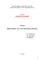 Bài giảng Chương khai thác và vận chuyển lâm sản (tiếp)