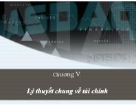 Bài giảng Chương V: Lý thuyết chung về tài chính