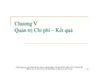 Bài giảng Chương V: Quản trị Chi phí – Kết quả