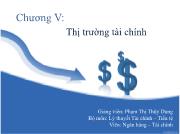 Bài giảng Chương V: Thị trường tài chính