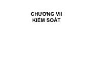 Bài giảng Chương VII: Kiểm soát