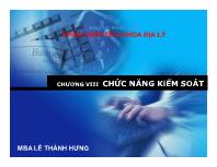 Bài giảng Chương VIII: Chức năng kiểm soát