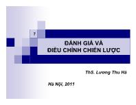 Bài giảng Đánh giá và điều chỉnh chiến lược - Lương Thu Hà