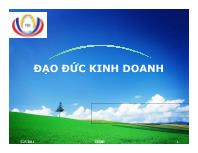 Bài giảng Đạo đức kinh doanh (tiếp)