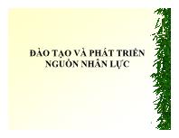 Bài giảng Đào tạo và phát triển nguồn nhân lực (tiếp)