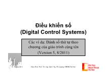 Bài giảng Điều khiển số (Digital Control Systems)