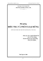 Bài giảng Điều tra và phân loại rừng