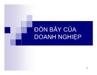 Bài giảng Đòn bẩy của doanh nghiệp