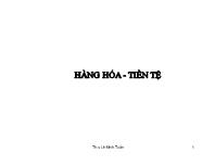 Bài giảng Hàng hóa tiền tệ