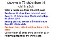 Bài giảng Kinh tế lượng - Chương 3: Tổ chức chính sách