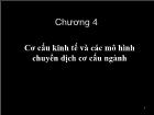 Bài giảng Kinh tế lượng - Chương 4: Cơ cấu kinh tế và các mô hình chuyển dịch cơ cấu ngành