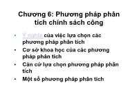 Bài giảng Kinh tế lượng - Chương 6: Phương pháp phân tích chính sách công