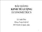 Bài giảng Kinh tế lượng