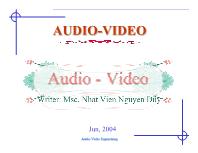 Bài giảng Kỹ thuật audio video