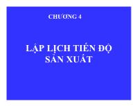 Bài giảng Lập lịch tiến độ sản xuất