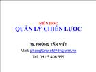 Bài giảng Môn học quản lý chiến lược