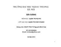 Bài giảng môn học: quản trị rủi ro (tiếp)