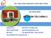 Bài giảng môn Kế toán tài chính