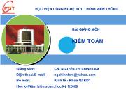 Bài giảng môn kiểm toán