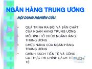 Bài giảng Ngân hàng trung ương (tiếp)