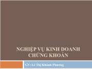 Bài giảng Nghiệp vụ kinh doanh chứng khoán