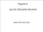 Bài giảng Nguyên lí  quản trị kinh doanh