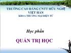 Bài giảng Những vấn đề chung của quản trị