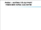 Bài giảng Phần 1: Hướng tới sự phát triển bền vững của ngân hàng thương mại