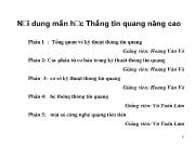 Bài giảng Phần 2: Các phần tử cơ bản trong kỹ thuật thông tin quang (tiếp)